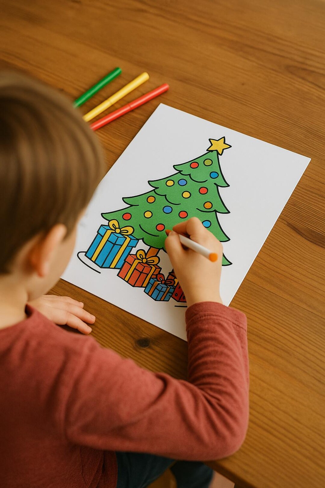 5 Christmas Coloring Pages for Kids | Printable Holiday Coloring Sheets ...