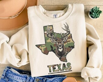 Texas Deer Hunting Camo Map SVG | Whitetail Buck Clipart (Digital Download)