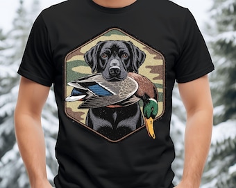 Labrador Retriever Duck Hunting PNG, Camo Dog Design (Digital Download)
