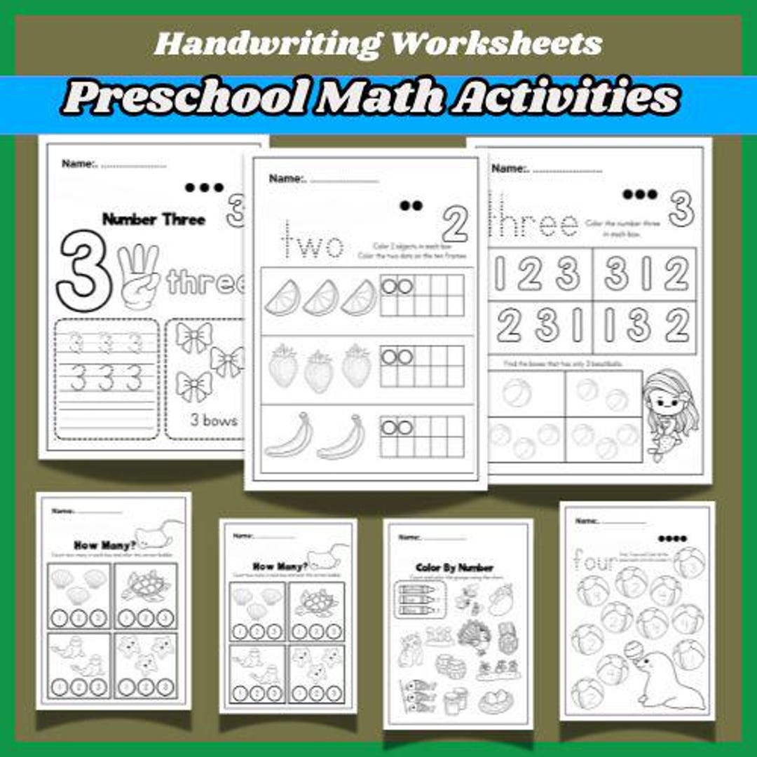 Worsheets Numbers Preschool Math Worsheets: Numbers 1-10 Handwriting Practice (digital ...