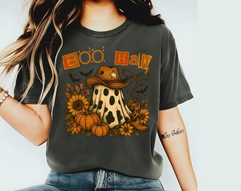 Cow Print Ghost PNG – Western Halloween Sublimation Design (Digital Download)