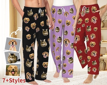 Custom Face Pajama Pants: Personalized Photo Gift, Pet or Family