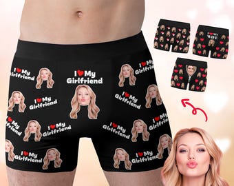 Personalized Men‘s Underwear with Custom Face - Funny Valentine’s Day Gift for Boyfriend