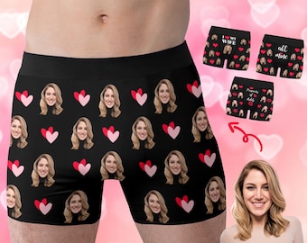 Personalisierte Herren Boxershorts mit Gesichtsaufdruck - Lustiges Valentinstagsgeschenk für Ihn