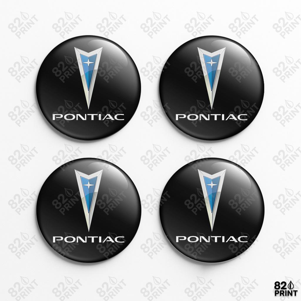 thumbnail image 2 of (4) Pontiac Logo Decal Stickers For Wheel Center Caps – 1.5" X 0.5" – Red, Made In USA 2 of 4
