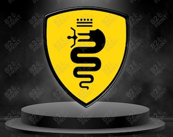Custom Alfa Romeo Stickers | 2pcs Side Badge Emblem Decals | Fender Logo | Multiple Designs