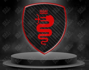 Custom Alfa Romeo Stickers | 2pcs Side Badge Emblem Decals | Fender Logo | Multiple Designs