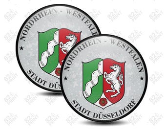 3D Gel Kennzeichen Aufkleber Rheinland-Westfalen Alle Regionen und Kreise 2 Stück Deutsches Nummernschild Silikonabzeichen Plakette Abziehbilder