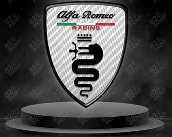 Custom Alfa Romeo Stickers | 2pcs Side Badge Emblem Decals | Fender Logo | Multiple Designs