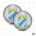 3D Gel Registration Stickers Bayern All Regions and Districts 2pcs German License Plate Silicone Seal Badge Plakette Decals product logo