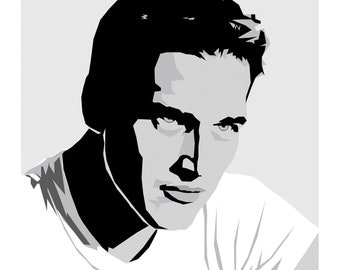 Paul Newman pop art postcard