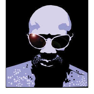 Isaac Hayes pop art postcard