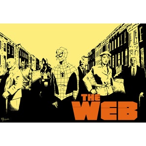 The Web (Spidey + The Wire mash-up) art print