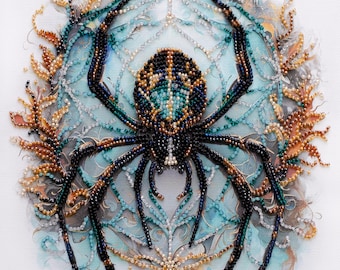 Spinne Perlenstickerei Kit – DIY Perlenstickerei Kit Anfänger | Perlenkunst Kit | Handgefertigtes Geschenk Set
