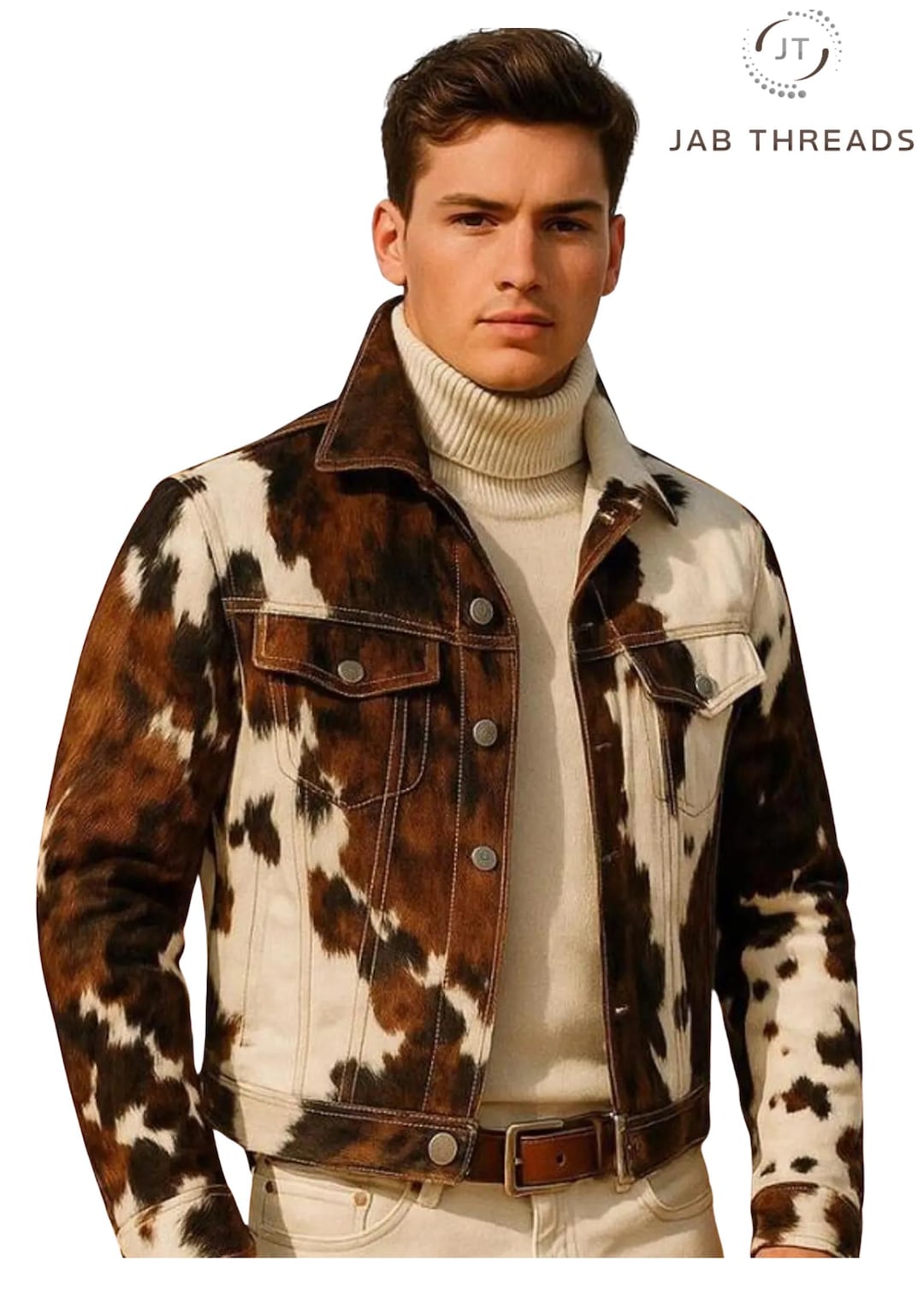 Man Rodeo Jacket Men’s Cowhide Western Jacket | Hair-on Pony Hide Rodeo Coat - Etsy