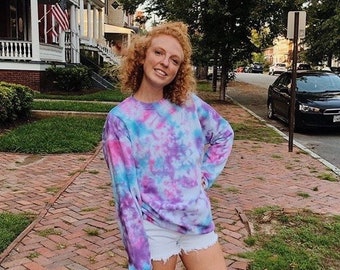 Custom Tie Dye Crew Neck Sweatshirt