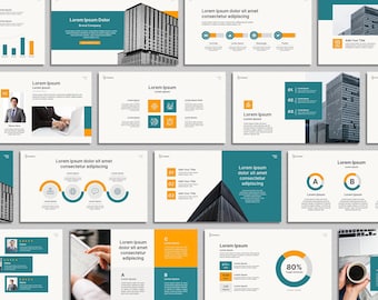 Minimal Green PowerPoint Template, Minimalist Business Presentation, Marketing Strategy Slides, Pitch Deck