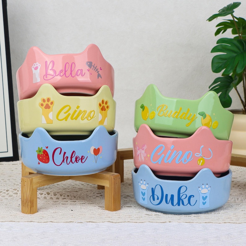 personalised cat bowls