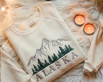 Alaska Embroidered Sweatshirt, Alaska Cruise Sweater, Family Vacation Trip for Alaska Lover