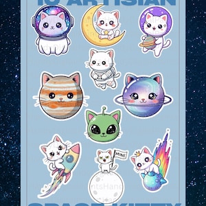 Space Kitty Digital Stickers