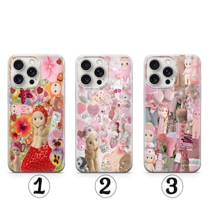Sony Angel Phone Case Colorful Cute Doll Phone Case Kawaii Strawberry Frog and Bunny Design Fun  Vibrant Aesthetic  iPhone Samsung Angel 1