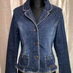Vintage Blue Smart Casual Denim Jacket Size L