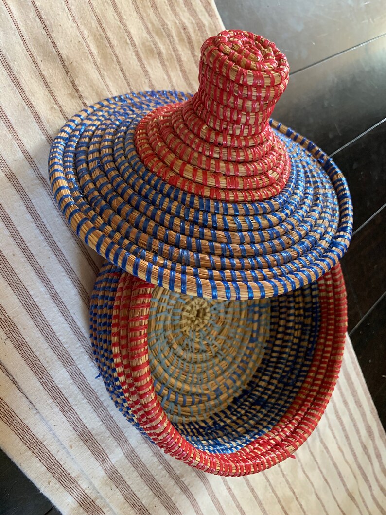 Handmade Sweet Grass Basket with Lid Home Décor Home & Living