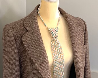 beaded necktie necklace