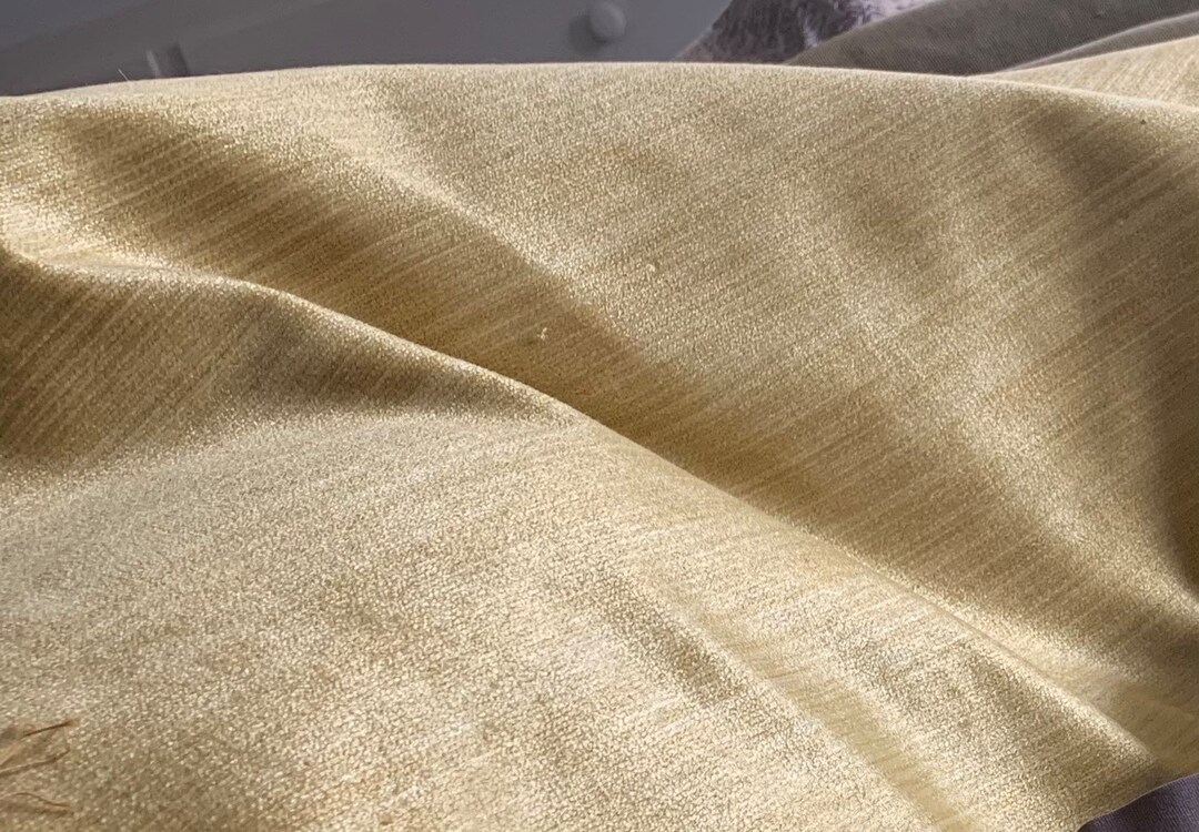 1970s Golden Yellow Upholstery Fabric56x62 Etsy