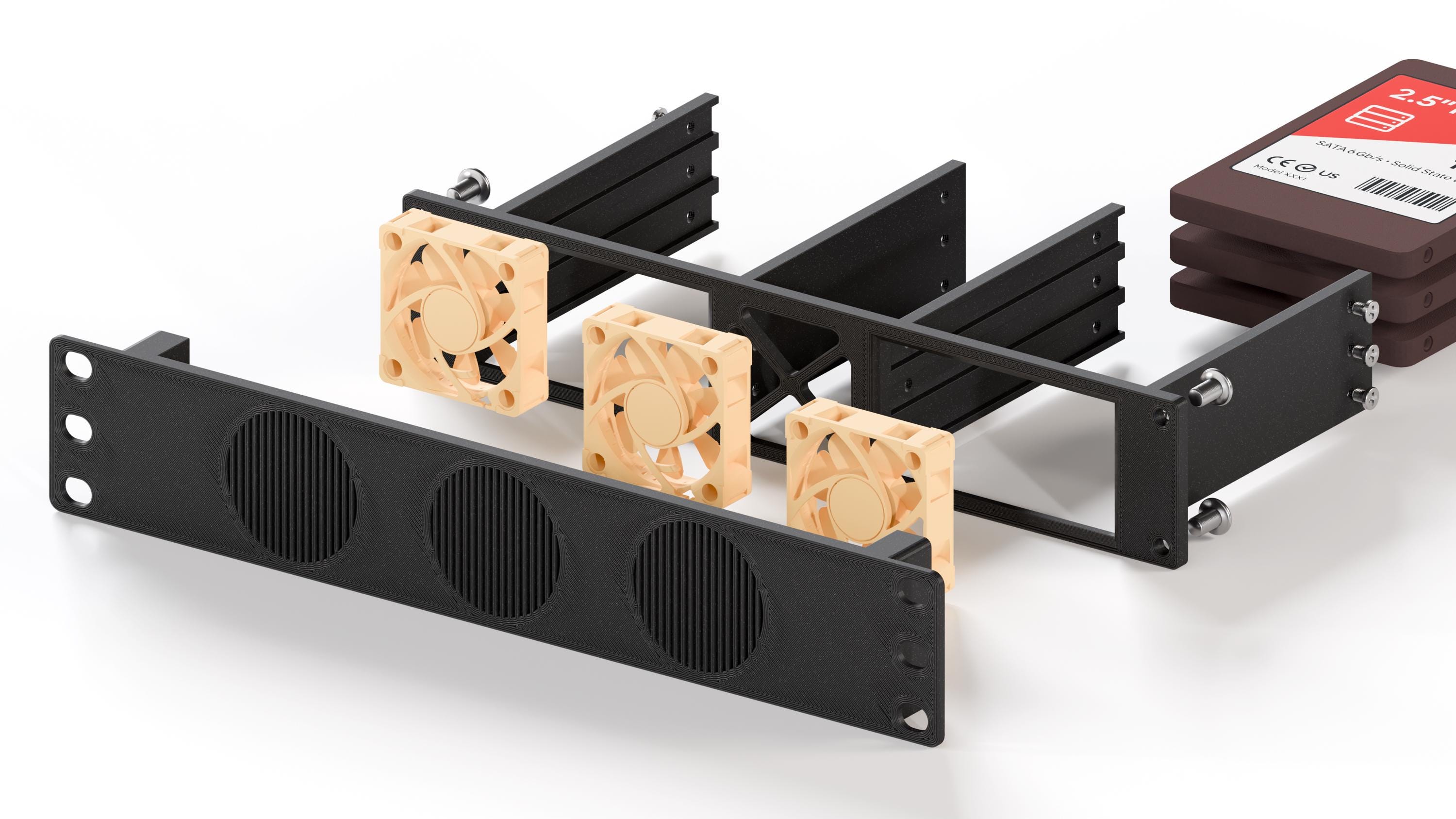 10 Inch Rack Minirack: 1U 6xsata SSD Holder With Active Cooling - Etsy