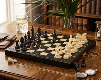 Juego de ajedrez de madera