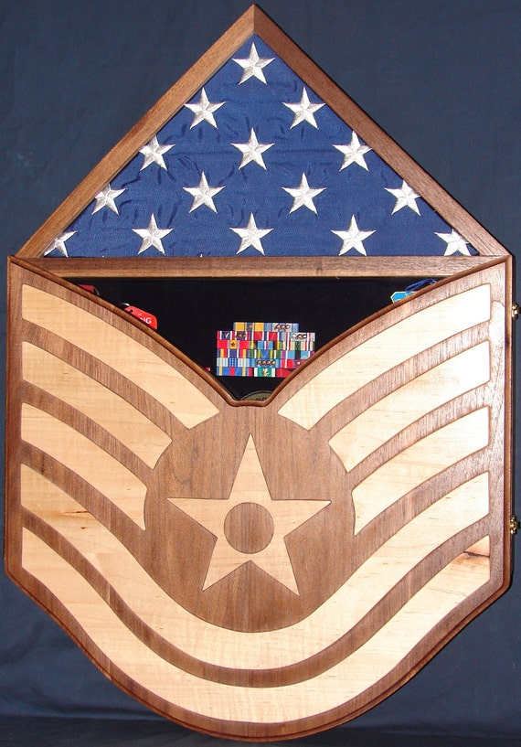 Tsgt Chevron Shadow Box Made To Order Etsy
