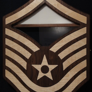 MSgt Chevron Shadow Box