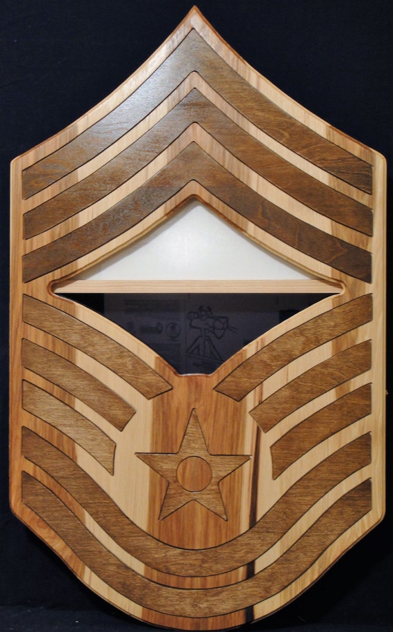 Cmsgt Chevron Shadow Box Ready To Ship Etsy