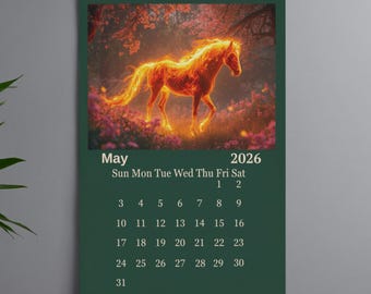 2026 Fire Horse Calendar – Digital Download
