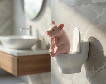 Niedlicher Schweinchen-Toilettenpapierhalter – Wandmontage
