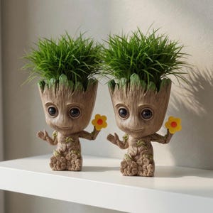 Mini Baby Statue Planters - Set of 2