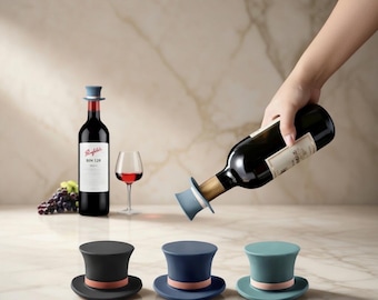 Elegante tappo a cilindro per bottiglie di vino – Tappo in plastica riutilizzabile per conservare il vino