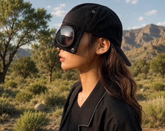 Tactical Multicam Cap with Integrated Eyewear