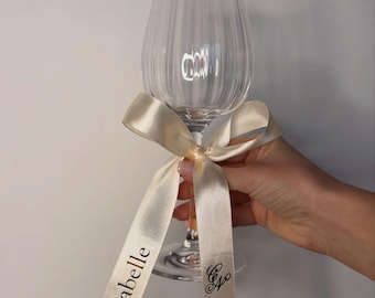 Ruban satin personnalisé – Marque-place Mariage / baptême / anniversaire