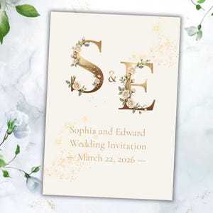 Gold Alphabet Clipart, Ivory Rose Letters, Floral Monogram PNG Set ...