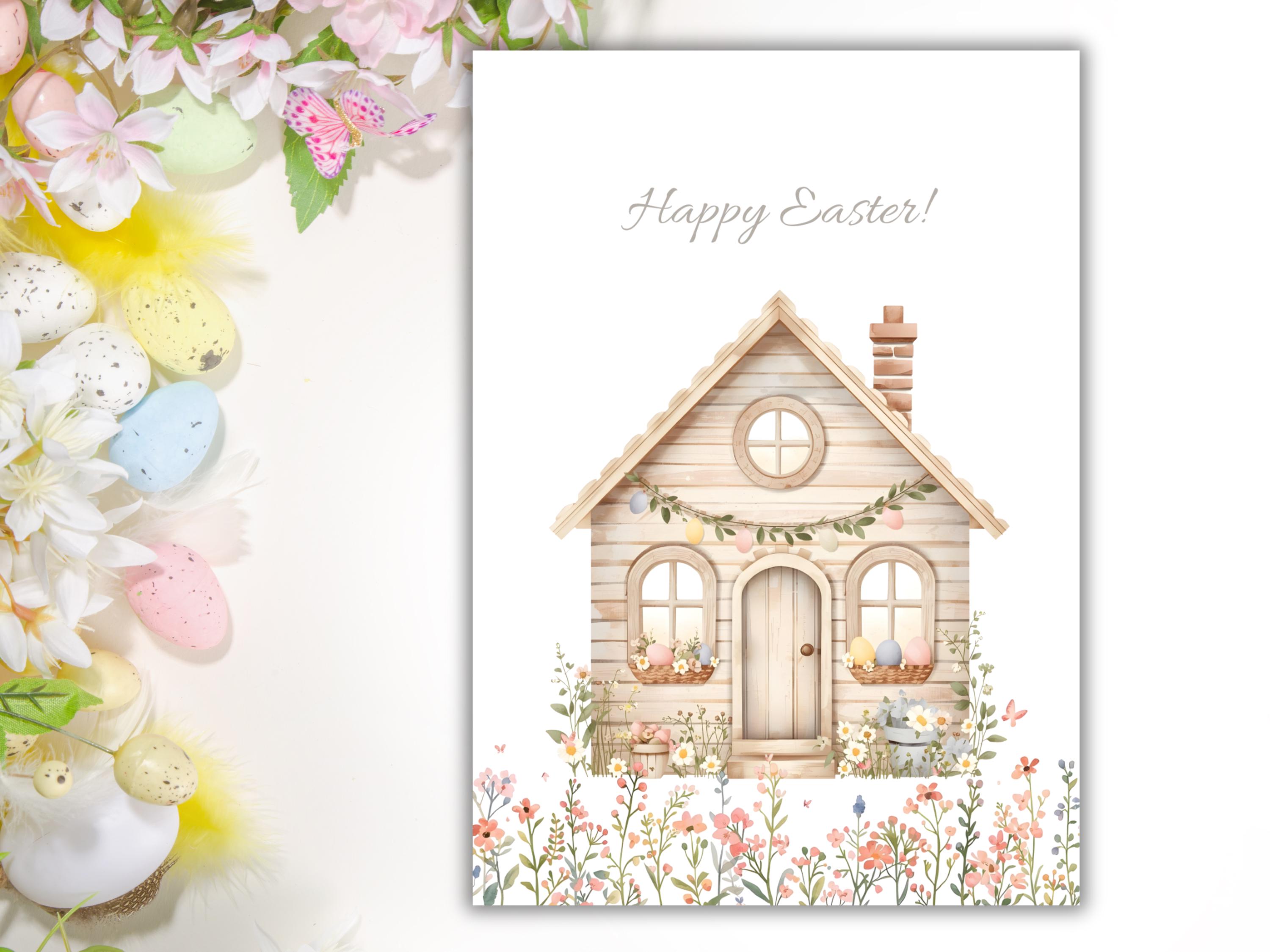 Easter & Spring Clipart Bundle 40 PNG, Watercolor Pastel Eggs Flowers ...