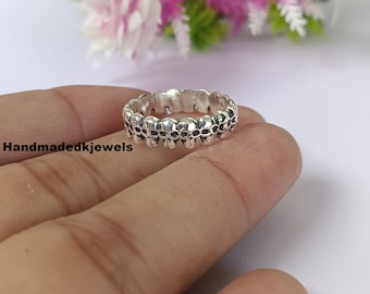 Bague tête de mort en argent sterling, bijoux à bascule faits main