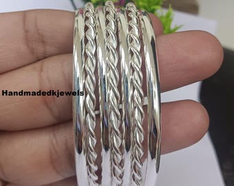 Sterlingzilveren armbandset: 7-delige stapelbare boho-sieraden