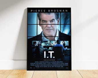 I.T. Film Poster, Cyber Thriller Wand Kunst, Pierce Brosnan Film Print, Tech Kino Dekoration, Geschenk für Ihn