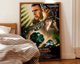Blade Runner Film Poster, Klassische SciFi Wandkunst, Cyberpunk Film Druck, Vintage Kino Dekoration, Geschenk für Ihn, Geschenk für Sie