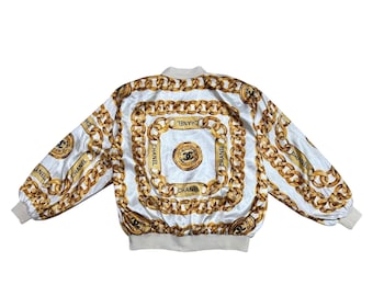 Chaqueta bomber de seda vintage de Chanel