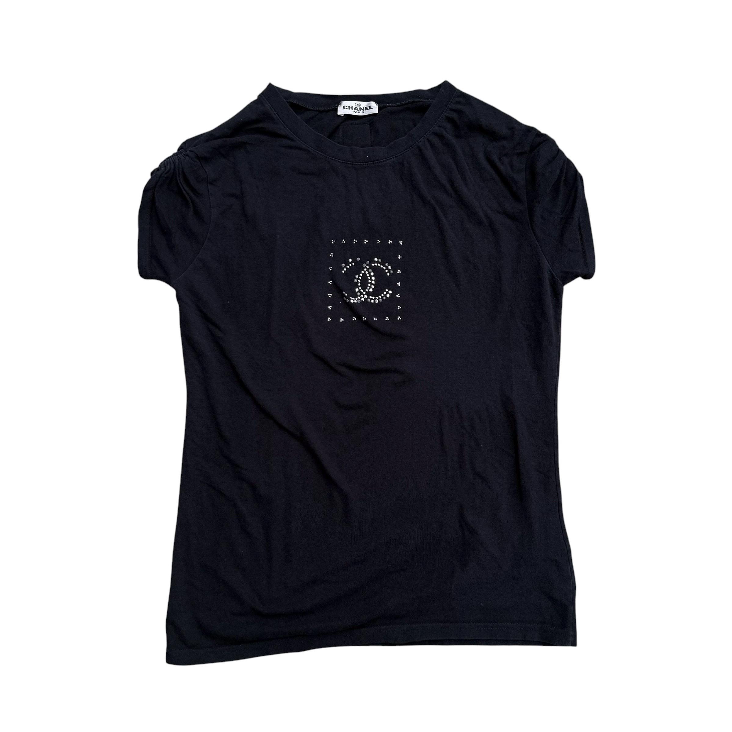 vintage CHANELタグ付きスタッズTシャツ 3ee434ff73101dd40e9f257c6b01bb