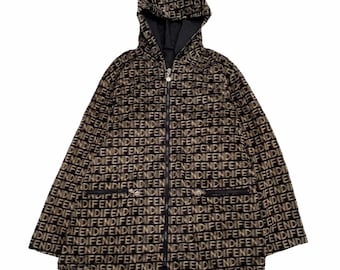 Vintage Fendi Zucca Velvet Reversible Jacket