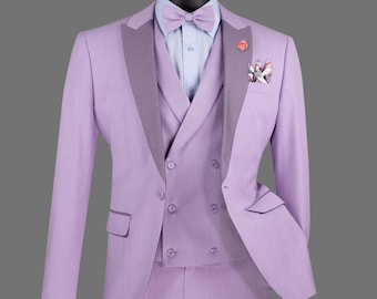 Lavender 3 Piece Suit | Wedding Tuxedo, Prom Formal Wear, Business Attire